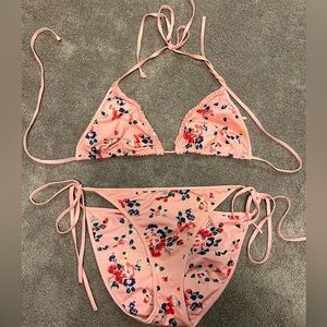 Love shack fancy floral bikini